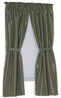 Carnation Home Fashions Lauren Dobby Fabric Bathroom Window Curtain, 34-Inch by 54-Inch