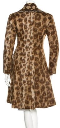 Celine Virgin Wool & Mohair-Blend Jacquard Coat