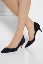 Thumbnail for your product : J.Crew Scalloped suede pumps