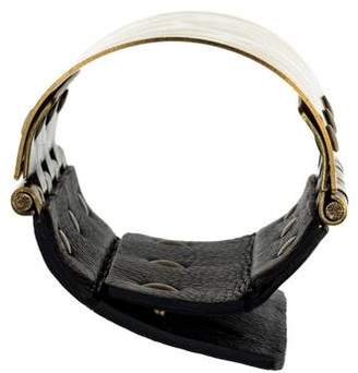 Lanvin Leather Cuff Bracelet