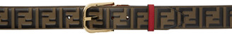 Fendi Reversible Brown & Red 'Forever Fendi' Belt