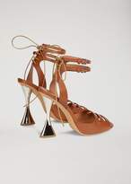 Thumbnail for your product : Emporio Armani Leather Sandals With Hourglass Heel
