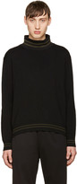Thumbnail for your product : Giuliano Fujiwara Black Merino Striped Sweater