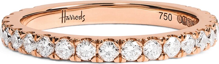 Harrods Rose Gold and Diamond Eternity Ring
