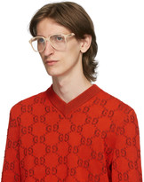 Thumbnail for your product : Gucci Beige Square Glasses