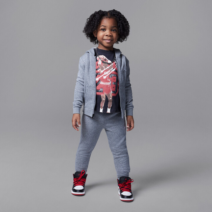 Jordan Brooklyn Fleece Toddler 2-Piece Full-Zip Hoodie Set in Grey | 75D325-GEH