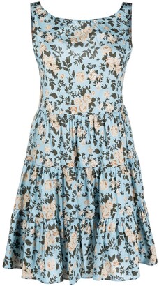 Semi-Couture Floral-Print Tiered Dress