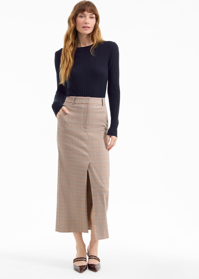 Maxine Plaid Midi Skirt