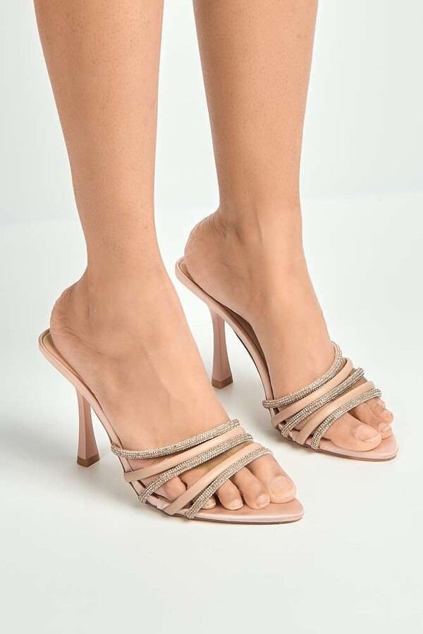 miss diva studded heeled sandals