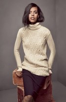 Thumbnail for your product : Quinn 'Teresa' Cashmere Cable Knit Turtleneck Tunic