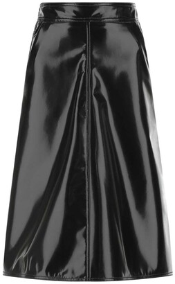 Moncler Genius Synthetic 2 Moncler 1952 Patent Skirt in Black Womens Clothing Skirts Mid-length skirts 