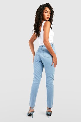 boohoo Basics High Waisted Ripped Skinny Jeans