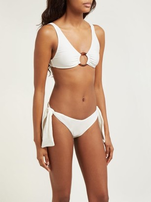 Adriana Degreas Ruched Hoop Bikini - White