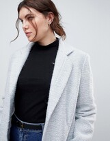Thumbnail for your product : ASOS Curve DESIGN Curve textured slim coat