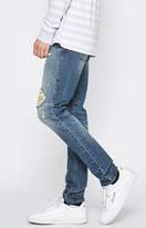 Thumbnail for your product : PacSun Stacked Skinny Ripped Zip Dark Jeans