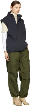 Chimala Navy Detachable Sleeve Pullover Jacket