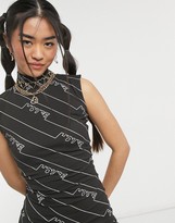 Thumbnail for your product : Finders Keepers monochome logo bodycon mini dress