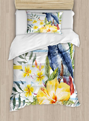 Ambesonne Parrot Duvet Cover Set