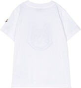 Thumbnail for your product : Moncler Enfant White Embroidered-Logo Short-Sleeve T-Shirt
