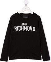 Thumbnail for your product : John Richmond Junior logo print long sleeved T-shirt