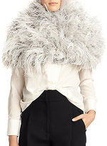 Thumbnail for your product : Brunello Cucinelli Ostrich-Feather Capelet