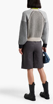 Thumbnail for your product : Naadam Color-block ribbed wool and cashmere-blend cardigan