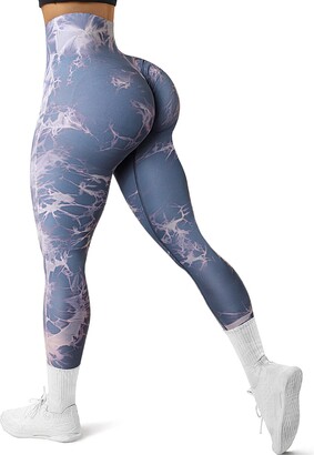 GILLYA Women's Scrunch Butt Lifting Leggings Seamless Tie Dye