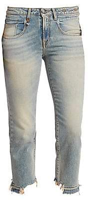 R 13 Women's Washed Straight Leg Jeans
