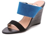 Thumbnail for your product : L'Agence Two Band Wedge Sandals