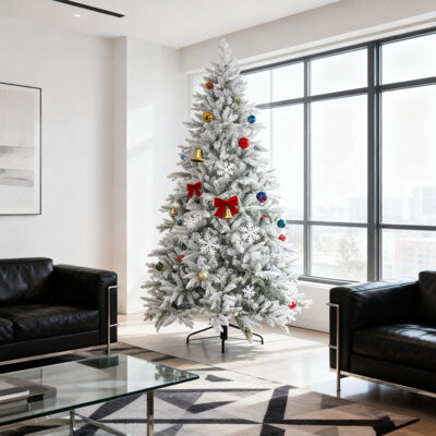 Artificial Christmas Tree And Festive Outdoor Porch Decor Set | Gift Idea