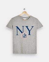 Thumbnail for your product : Topshop new york t-shirt in grey