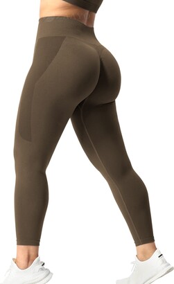 ZAAYO Women Workout Scrunch Leggings Butt Lifting Squat Proof Seamless Gym  Leggings Light Grey L - ShopStyle