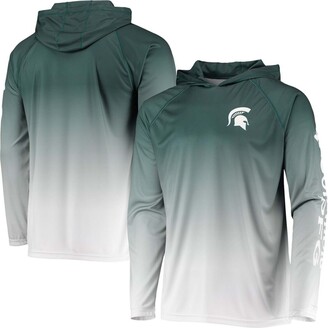 Columbia Men's Green Michigan State Spartans Terminal Tackle Omni-Shade Upf 50 Long Sleeve Hooded T-shirt