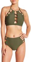 Thumbnail for your product : Juicy Couture Cross Strap Solid High Waist Bikini