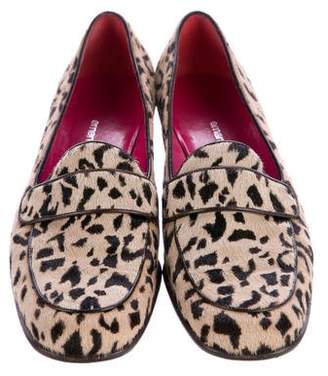 Ungaro Ponyhair Leopard Print Loafers
