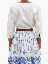 Thumbnail for your product : Emporio Sirenuse - Jinny Cotton Cropped Top - White