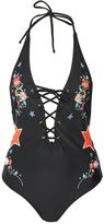 Thumbnail for your product : Topshop Star embroidered swimsuit
