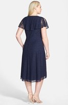 Thumbnail for your product : Adrianna Papell Geometric Lace Surplice Bodice Dress (Plus Size)