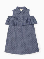 Thumbnail for your product : Kate Spade Girls cold shoulder ruffle dress