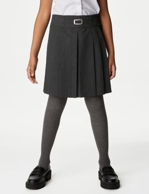 M's Girls' Permanent Pleats School Skirt (2-16 Yrs)