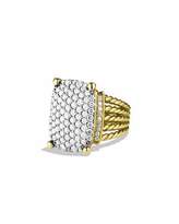 Thumbnail for your product : David Yurman Wheaton Ring with Diamonds in Gold, Size 7