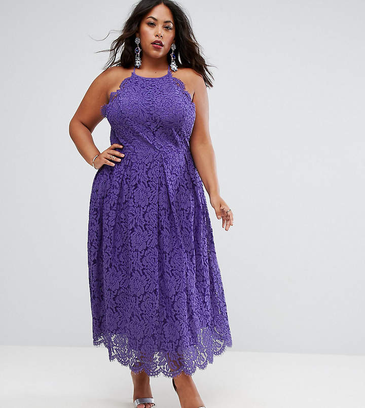 ASOS Curve CURVE Lace Pinny Scallop Edge Prom Midi Dress - ShopStyle  Clothes and Shoes