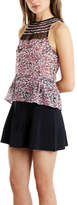 Thumbnail for your product : Charlotte Ronson Floral Mesh Top