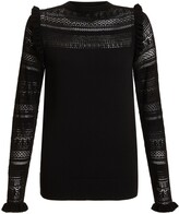 Thumbnail for your product : Somerset by Alice Temperley Pointelle Knit Top, Black
