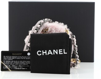 Chanel 19 Round Clutch with Chain Quilted Shearling