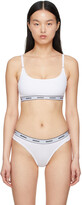 Thumbnail for your product : HUGO BOSS Two-Pack White Cotton Bralettes