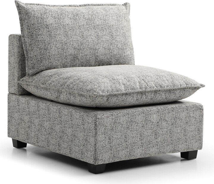 Dunelm Moda Boucle Modular Armless Chair Moda Boucle Grey ShopStyle