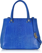 Thumbnail for your product : Ghibli Blue Python and Leather Tote w/Detachable Shoulder Strap