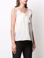 Thumbnail for your product : Alexander McQueen Lace-trim silk camisole