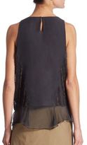 Thumbnail for your product : Brunello Cucinelli Sleeveless Silk Top
